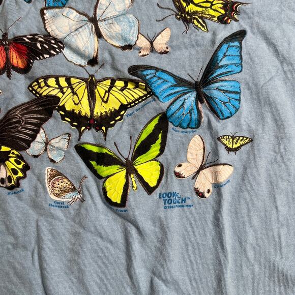 Blue Butterfly T-Shirt Kids 10/12 Glows in the Dark - Picture 4 of 6